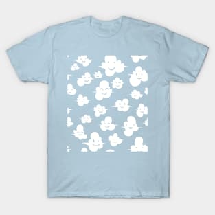 Happy Little Clouds Pattern T-Shirt